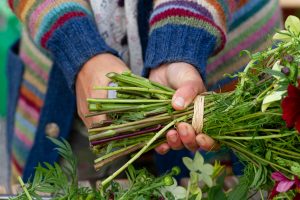 En bukett snittblommor