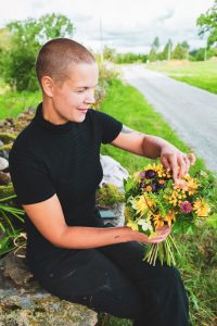 Bukett med spiralbindning