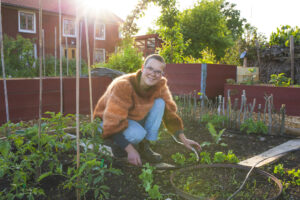 Sara lägger ut bevattning